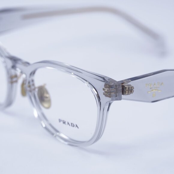 Prada PRB06VD 12R1O1 Eyeglasses Transparent Grey 50mm Cat Eye Frame - Picture 6 of 10